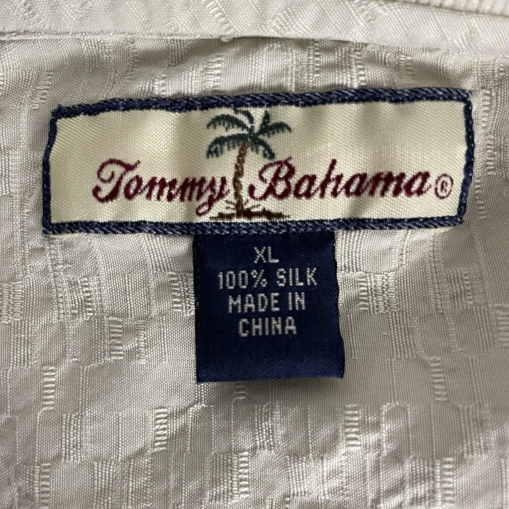 Tommy Bahama Silk Polo Shirt Beige Men's Size XL - Picture 3 of 7